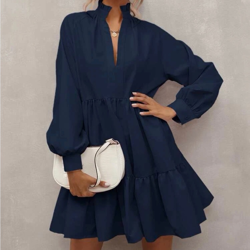 Brand new- never worn Navy Blue Shein Emery Rose Dress
